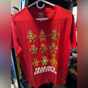 Marvel Red Holiday Heroes T-Shirt
